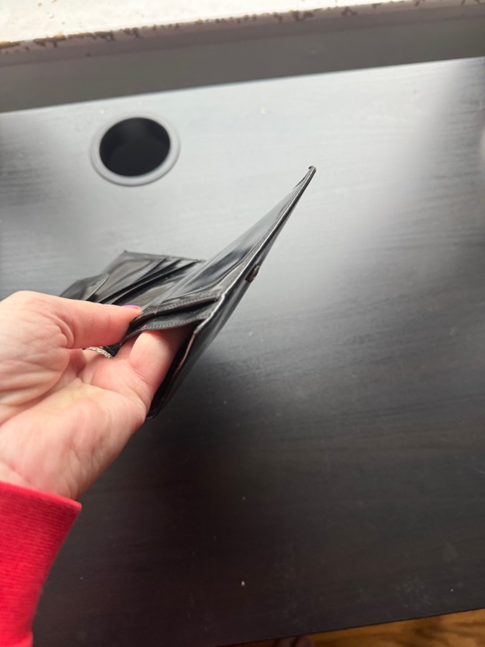 Gucci Black Patent Leather Bifold Wallet with Horsebit Detail - Picture 13 of 14